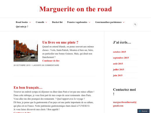Marguerite on the road