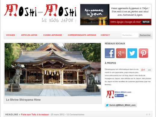 M0shi-M0shi, LE Blog Japon