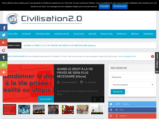 Civilisation 2.0 Actus