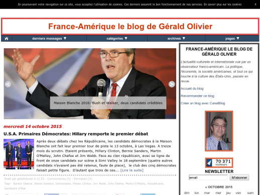 France-Amérique le Bolg de Gérald Olivier 